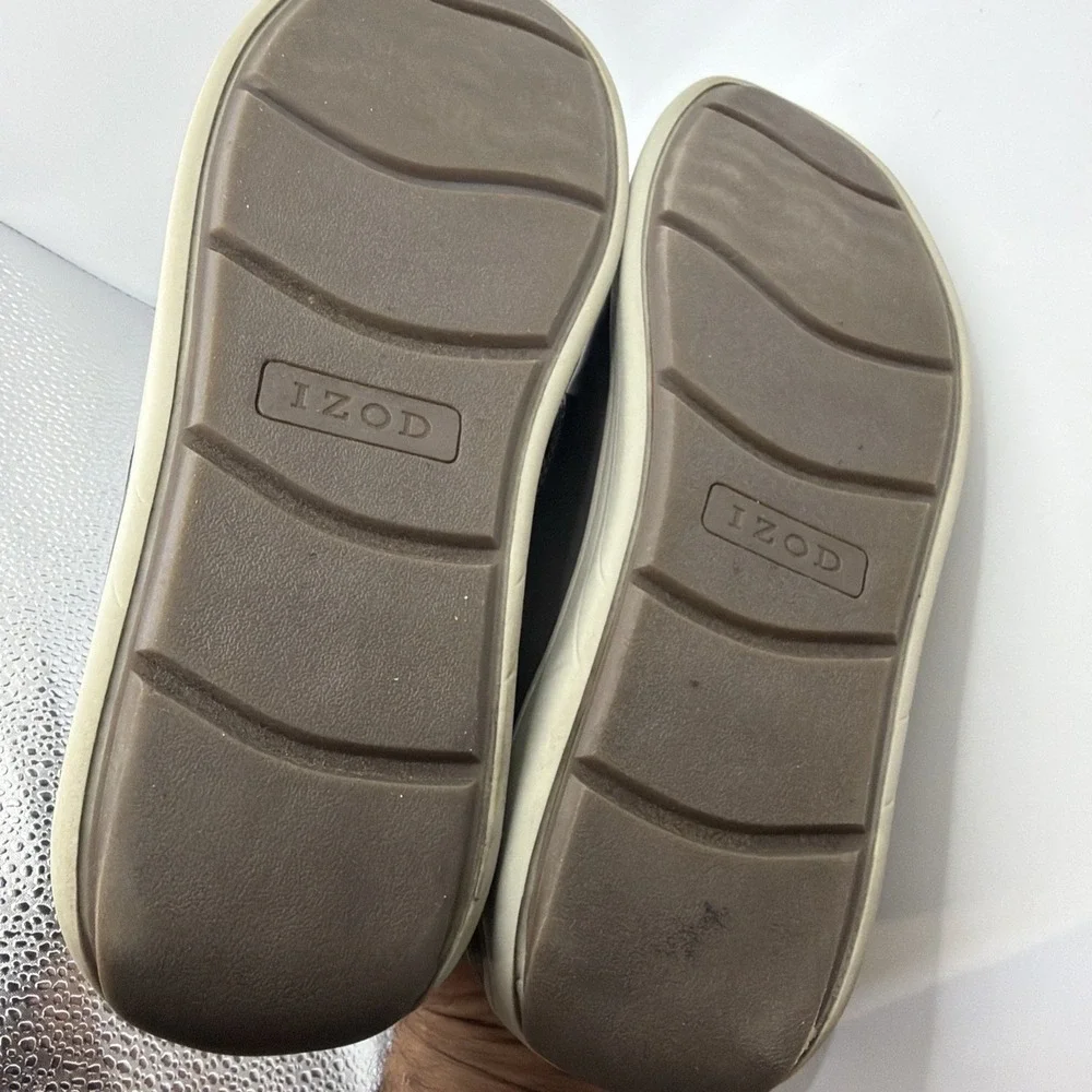 Izod Mens Seapoint Gray Sneaker Slip On Boat Beach Shoe Memory Foam Size 9.5